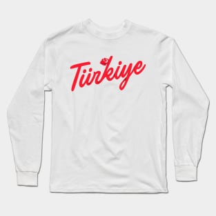 Turkiye (with flag) Long Sleeve T-Shirt